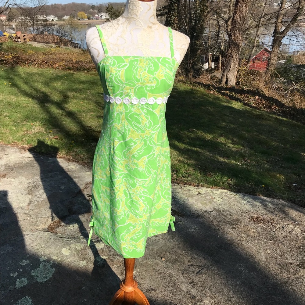 Lilly Pulitzer Originals Vintage Green Frogs Size4